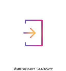 Entrance  - Line Vector Icon