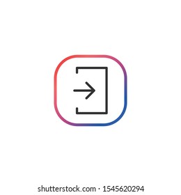 Eintritt - Vektorillustration-Symbol