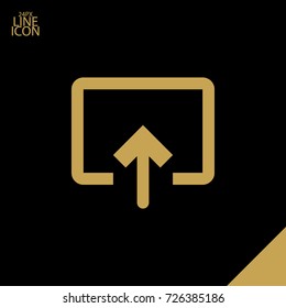 Entrance minimal icon. Pointer line vector icon for websites and mobile minimalistic flat design.