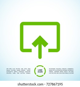 Entrance minimal icon. Pointer line vector icon for websites and mobile minimalistic flat design.
