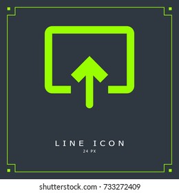 Entrance minimal icon. Pointer line vector icon for websites and mobile minimalistic flat design.