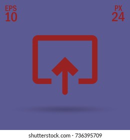Entrance minimal icon. Pointer line vector icon for websites and mobile minimalistic flat design.