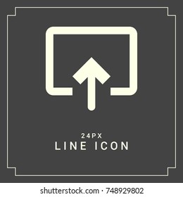 Entrance minimal icon. Pointer line vector icon for websites and mobile minimalistic flat design.