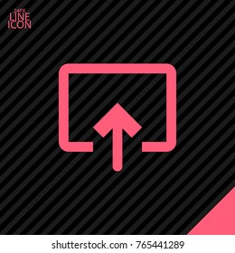 Entrance minimal icon. Pointer line vector icon for websites and mobile minimalistic flat design.
