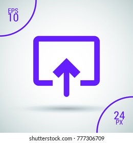 Entrance minimal icon. Pointer line vector icon for websites and mobile minimalistic flat design.