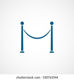 Entrance Pillars Blue Flat Icon On White Background