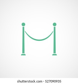 Entrance Pillars Green Flat Icon On White Background