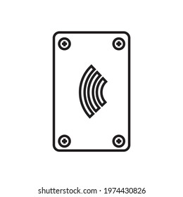 Entrance reader icon. RFID technology. Access control system element. Access card reader.