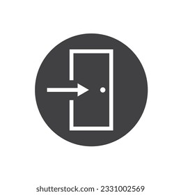 entrance sign  icon vector element design template 