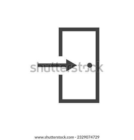entrance sign  icon vector element design template 