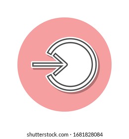 Entrance sign sticker icon. Simple thin line, outline vector of web icons for ui and ux, website or mobile application