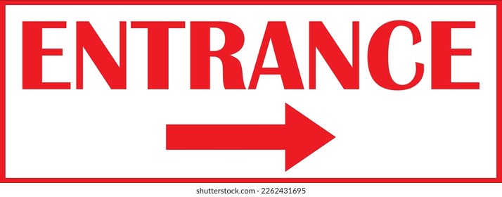 Vector de signo de entrada con flecha de dirección