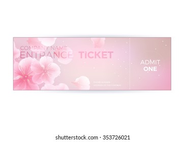 entrance ticket luxury vector design template in soft blur vintage style