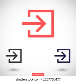 entrance vector icon 10 eps