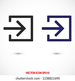 entrance vector icon 10 eps