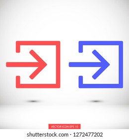 entrance vector icon 10 eps