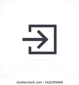 entrance vector icon 10 eps , Lorem ipsum Flat design