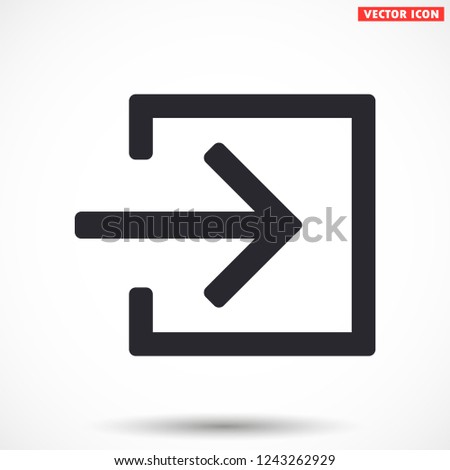 entrance vector icon 10 eps
