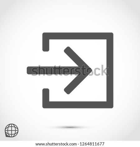entrance vector icon 10 eps