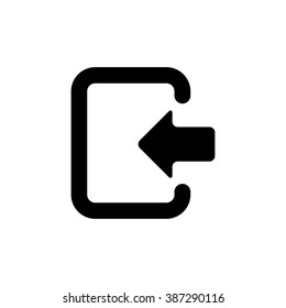 The entrance vector icon.