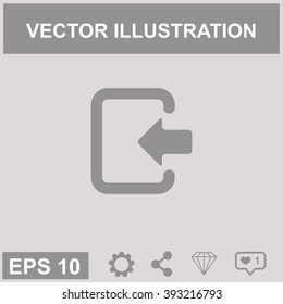 The entrance vector icon.
