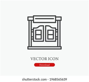 Entrance vector icon.  Editable stroke. Symbol in Line Art Style for Design, Presentation, Website or Apps Elements. Pixel vector graphics - Vector