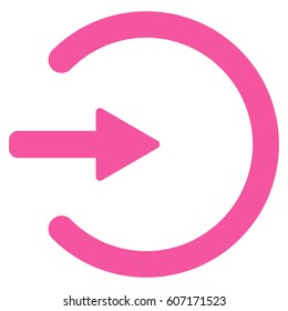 Entrance vector icon. Flat pink symbol. Pictogram is isolated on a white background. Designed for web and software interfaces.