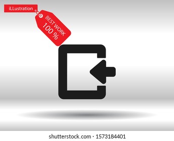 ENTRANCE vector icon , lorem ipsum Flat design