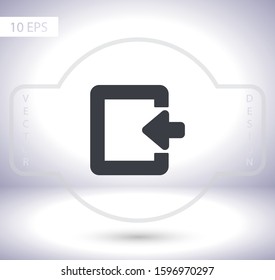 ENTRANCE vector icon , lorem ipsum Flat design