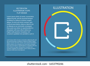 ENTRANCE vector icon , lorem ipsum Flat design