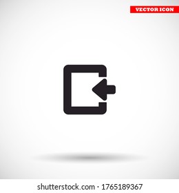 ENTRANCE vector icon , lorem ipsum Flat design