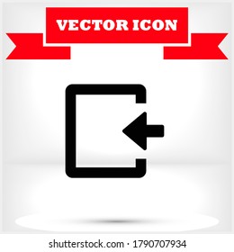 ENTRANCE vector icon , lorem ipsum Flat design