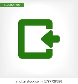 ENTRANCE vector icon , lorem ipsum Flat design