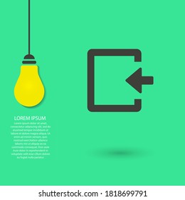 Icono de vector ENTRANCE , lorem ipsum Diseño plano