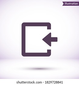 Icono de vector ENTRANCE , lorem ipsum Diseño plano