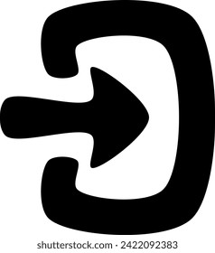 entrance vector icon - simple round curve