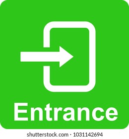 Entrance vector icon for web 