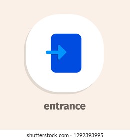 Entrance vector icon for web and mobile applications