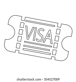 Entrance Visa icon Illustration design