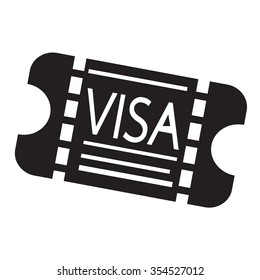 Entrance Visa icon Illustration design