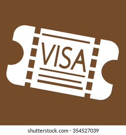 Entrance Visa icon Illustration design