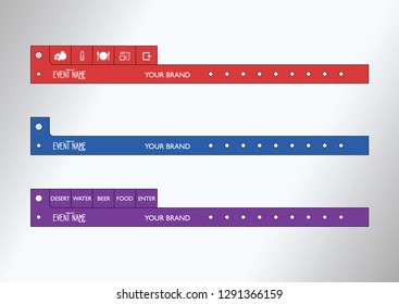 Entrance wristband for live performance, access control design for dance, music festivals, private areas