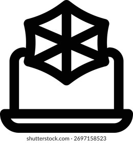 Atrapamiento, Trampa, Icono de contorno de detección