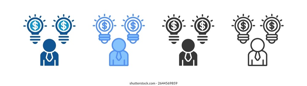 Entrepeneur Icon Set Multiple Style Collection