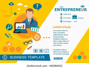 Entrepreneur design concepts of words learning and training. Entrepreneur flat design banners for website and mobile website, easy to use and highly customizable.