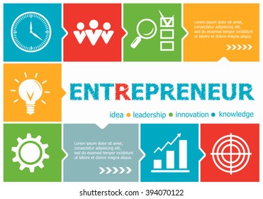 Entrepreneur design illustration concepts for business, consulting, management, career. Entrepreneur  concepts for web banner and printed materials.
