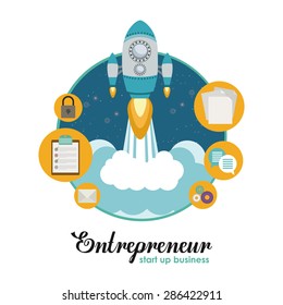 Entrepreneur design over white background, vector illustration