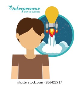 Entrepreneur design over white background, vector illustration