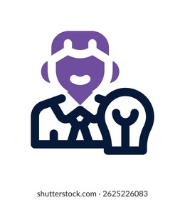 entrepreneur duotone icon. Sleek and modern vector icon for websites, mobile apps, marketing materials, and corporate design. Fully scalable and ready to use.
