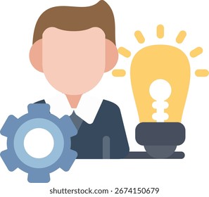 Design de Vetor de Ícone Plano do Empreendedor